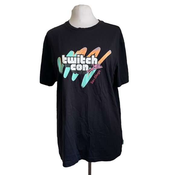 NWOT Twitch Con 2022 T-shirt Black large - Picture 1 of 7